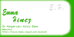 emma hincz business card
